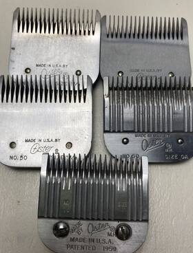 Oster 50/no. Vintage Lot Professional Hair Clipper Blades Four No. 50/1.5 Inch One 70