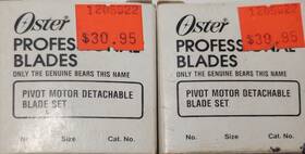 914-70 Oster Pivot Motor Detachable Blade Set Size 18 Pre-owned Lot Of 2