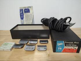 Oster A24245 Vintage 76 Universal Electric Clipper Lot With 8 Detachable Blades Orig Box