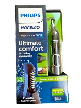 Philips Norelco 075020087003 Nose Trimmer 3000 For Ears And Eyebrows Black New Fast Ship