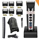 Professionallcd001 Clippers Professional Lcd Hair Clipper Electric Trimmer For Men Rechargeable
