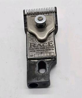 43469 Race Vintage Electric Hair Cutter Clip Attachment Racine Universal Motor #43469