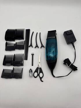 Remington 445050025024 Vacuum Haircut Kit With Beard Trimmer 18pc Removable Chamber - Black