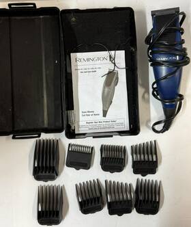 Hc1094 Remington Home Barber Haircut Hair Clippers With Case And Accessories