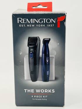 Remington Mb907 The Works 9 Piece Beard Trimmer Grooming Kit Nose Ear