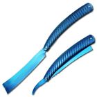 Rb7097-bl Rt7097-bl Stylish Depot Blue Straight Blade Barber Razor Folding Pocket Knife