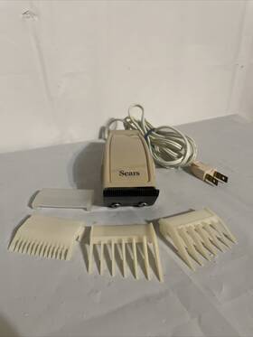 Sears 758.93810 Vintage Roebuck Hair Trimming Clippers Kit. W Germany. #758.93810. Tan