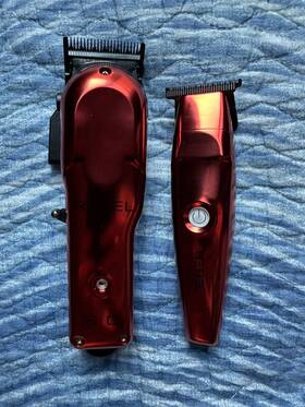 Stylecraft Sc203r Rebel Professional Modular Clipper And Trimmer Combo Set Red