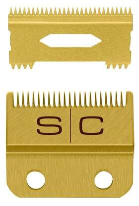 Stylecraft Sc521g Replacement Fixed Gold Titanium Fade Blade Set - Brand New