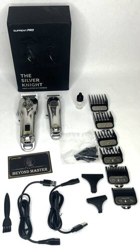 X002qxj5 Suprent Pro The Silver Knight Hair Clipper Kit Hc596sx Detail Trimmer
