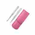 38097003383 Tweezerman Petite Slant And Point Tweezer Set Pink