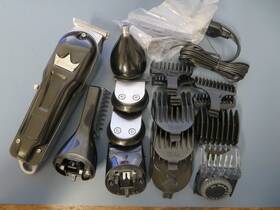 Ufree 972306940721 U-1257 Silver Led Display Professional Hair Trimmers With Guards Extras