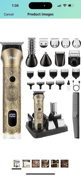 Ufree U-1779 Beard Trimmer For Men Cordless Hair Clippers Electric Razor Shavers