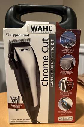 Wahl 043917112015 Chrome Cut Haircutting Clipper Kit Trimmer 20 Pieces. No Scissors Or Combs