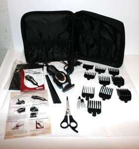 Wahl 063467889700 2010 Precision Style Pro Hair Clippers Set With Accessories And Bag Black Mc3