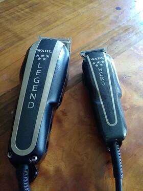 08180 Wahl Professional Trimmer Hero And Hair Clipper Legend 5 Star Barber Combo Inch Used