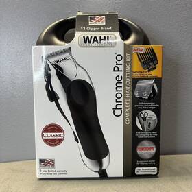 Wahl 09670-1201p Chrome Pro Mens Haircut Kit With Adjustable Taper Lever And Storage Case