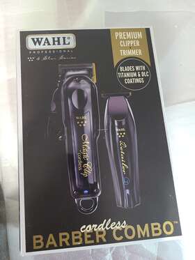3025397 Wahl Cordless Barber Combo Black Magic Clip Clipper And Detailer Trimmer Used