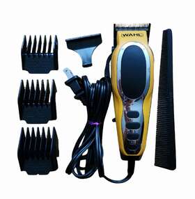 79111-1616 Wahl Hair Clipper Close Cut Pro Corded Trimmer W 3 Attachments Yellow