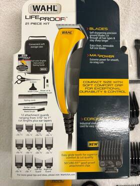 Wahl 79610-600 Life Proof Corded Trimmer Kit 21 Pieces Used Condition