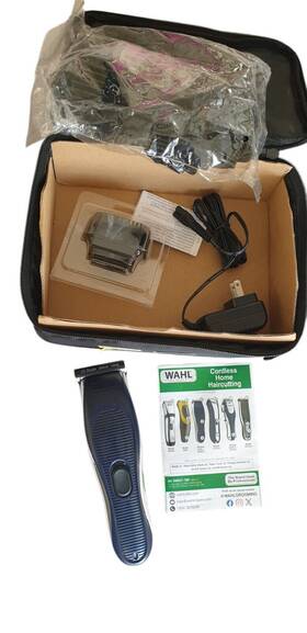 9649lp Wahl Cordless Rechargeable Clipper Haircutting Kit Blue For Household Use
