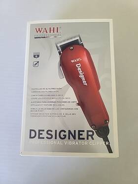 Wahl Wahl8355-400 Professional Designer Corded Hair Clipper With Adjustable Level. Color Red