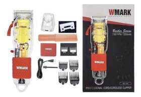 Wmark 971196412684 Model Rechargeable Hair Clipper Transparent Cover White Or Red Battery 7300rpm