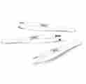 Xs-099 Xiss Eyebrow Tweezer Set Free Leather Case 3 X White Stainless Steel Tweezers 638339828417