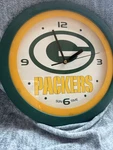 Green Bay Packers Nfl 11.5" Clock * Runs On - Aa Battery Go. Fixed Price $44.44.