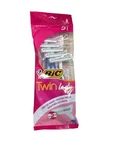 Bic Twin Lady Disposable Razors Pack Of 5 Sensitive Skin Chrome Blades. Fixed Price $16.61.