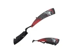9.1" Dark Side Blades Classic Skull Red And Black Folding Straight Razor. Fixed Price $16.99.