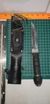 Vtg Taiwan Sawtooth Hollow Handle Survival Fixed Blade Knife. Fixed Price $20.00.