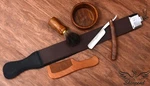 Men's Wooden Wet Cut Throat Straight Razor Shaving Set Kit Gift Box 4 Pc. Fixed Price $33.49.