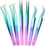 High Precision Tweezers Set 6 Pack Stainless Steel Eyelash Extension. Fixed Price $12.28.