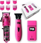Candy Pink Barber Clipper Trimmer Shaver Set Taper Blade Fade Hair Kit. Fixed Price $132.81.
