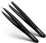 Precision Tweezers Set Slanted & Pointed Tip Kit High Black. Fixed Price $32.99.