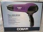 Conair 1875W Ionic Standard Hair Dryer Cool Shot Button Electric Purple Black. Fixed Price $113.99.