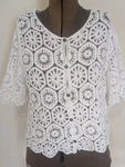 Women Crochet Granny Hexagon Cardigan Size Cottagecore Twee Feminine Natural. Fixed Price $20.24.