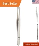 Slant Tweezer Crafted From Stainless Steel - Strong Grip For Easy Use. Fixed Price $5.99.