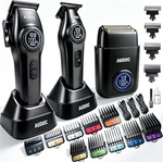 Professional Barber Cordless Hair Clippers, Trimmer, & Shaver Set Led Display. Fixed Price $87.45.