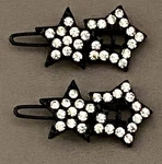 2 Pcs Star Hair Clips Sparkling Clear Crystals Free Usa Shipping. Fixed Price $6.99.