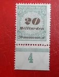 Germany Stamps Deutsches Reich 20 Milliarden Mark 1923 Mi. Nr. 329 (21481). Fixed Price $15.00.