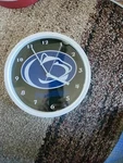 Penn State 9 Inch Clock,hand Made Runs On 1 Aa Battery. Fixed Price $6.00.