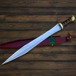 Gladius Sword 30" Forged 5160 Steel Double Edge Roman Style Wooden Handle. Fixed Price $239.00.