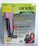 Andis Proclip Excel 5-SPEED+ Detachable Blade Clipper Pink All Dog Coats Breeds. Fixed Price $219.97.