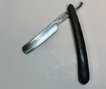 Straight Razor: Karl Behal Prag Solingen, Blade 3 X 5/8THS.COND. Issues Photos. Fixed Price $10.00.