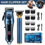 Professional Hair Clipper For Men, 2-PIECE Cordless Electric Shaver. Fixed Price $33.99.