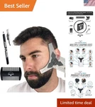 Beard Shaper & Styling Tool Set: Dual Comb Pencil Liner For Precision Grooming. Fixed Price $23.99.