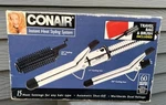 Vintage Conair Instant Heat Styling System 2 Curling Irons 1 Brush Nos. Fixed Price $34.00.