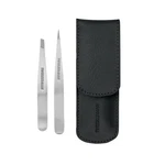 Tweezers Set Petite With Travel Case Point And Slant Tweezerman Black. Fixed Price $46.99.